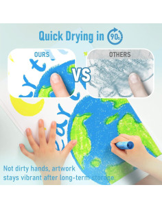 Palitos de Pintura Tempera JUPITEARTH 12 Colores No Tóxicos 2