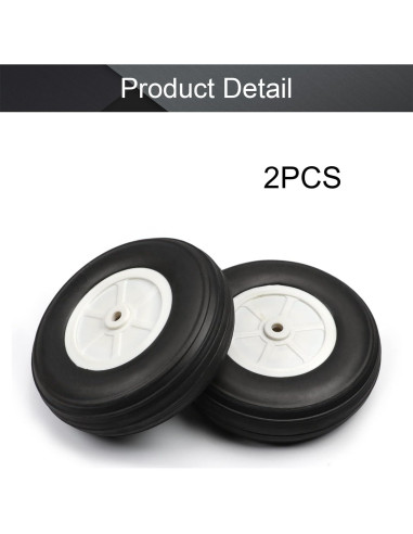 Juego de Ruedas Fielect 10.16 cm para Avión RC 2 Pcs
