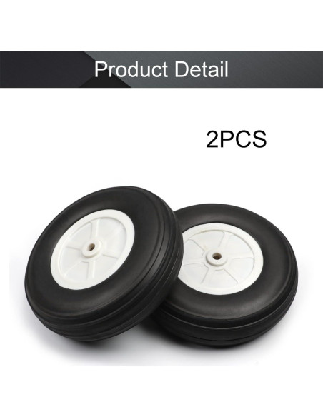 Juego de Ruedas Fielect 10.16 cm para Avión RC 2 Pcs