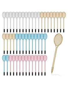 60 Bolígrafos de Gel Raqueta de Tenis Dunzoom - Colores Variados