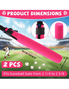 Funda Calentadora de Bate de Béisbol Sanwuta 2 Pcs Rojo 2