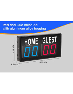 Marcador Electrónico Ledbrigym con Control Remoto 21.6x11.2cm 2