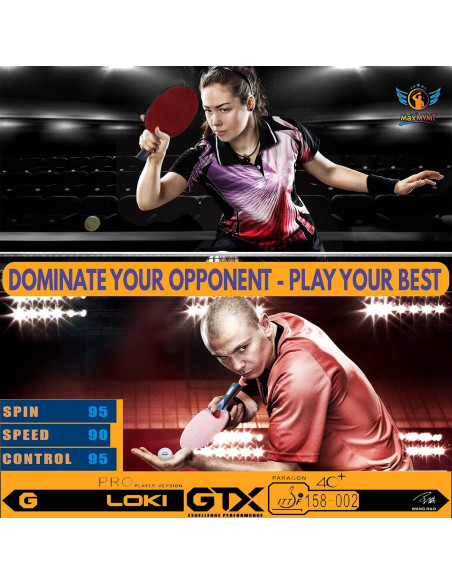 Juego de Palas de Ping Pong MaxMVMT M7 - 4 Palas y 8 Pelotas