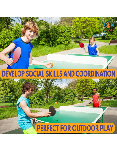 Juego de Palas de Ping Pong MaxMVMT M7 - 4 Palas y 8 Pelotas