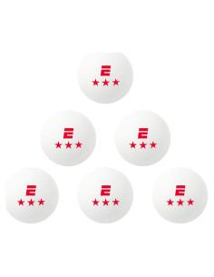 Set de 6 Pelotas de Ping Pong ESPN 3 Estrellas - Tamaño Reglamentario