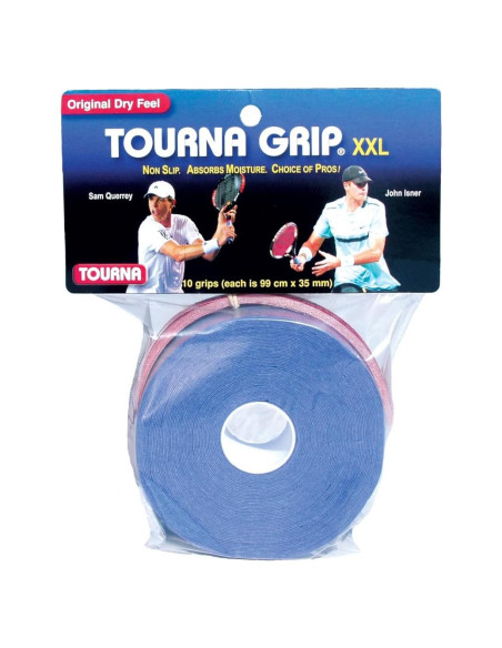 Grip de Tenis Tourna XXL - 10 Paquete Azul Claro