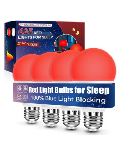 Bombillas LED rojas Neporal 9W 625nm para dormir - Paquete de 4