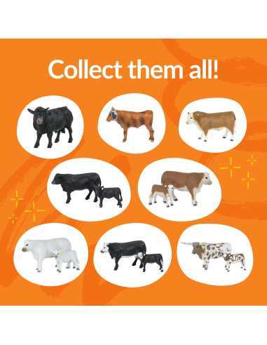 Vaca Angus y Ternero - Big Country Toys - Juguetes de Granja