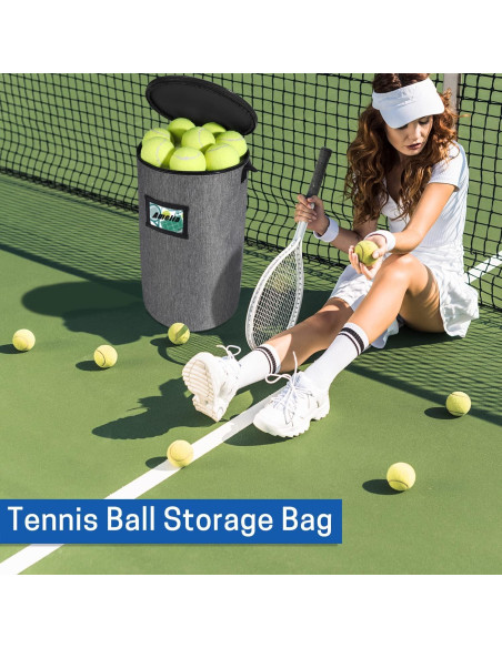 Cesta de Pelotas de Tenis VISEMAN 45 Pelotas Capacidad 36.8cm