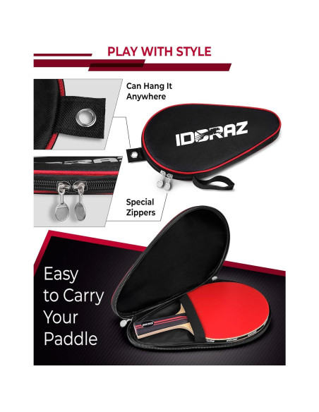 Funda para Paleta de Ping Pong Idoraz - Impermeable y Duradera