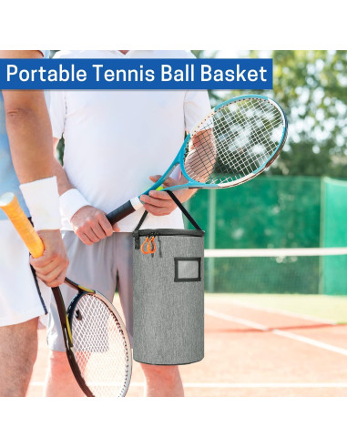 Cesta de Pelotas de Tenis VISEMAN 45 Pelotas Capacidad 36.8cm