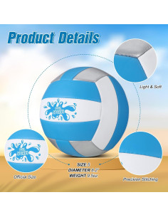 Balones de Voleibol de Agua Jenaai 2 Piezas Tamaño 5 PVC 2
