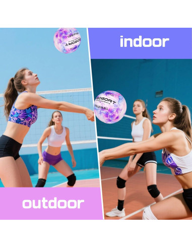 Balón de Voleibol de Playa NEOGOAT Morado Tamaño Oficial