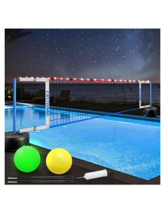 Conjunto Red de Voleibol de Piscina Eastgoing con Luces LED 4.57-7.62m