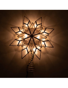 Adorno de Estrella de Capiz Kurt Adler 22.9 cm con 10 Luces 2