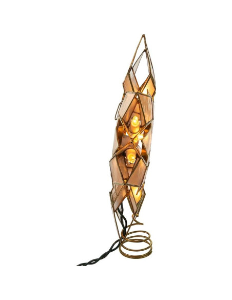 Adorno de Estrella de Capiz Kurt Adler 22.9 cm con 10 Luces