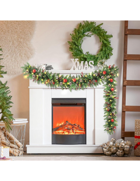 Guirnalda de Navidad Preiluminada LAVEVE 2.74M 100 Luces LED