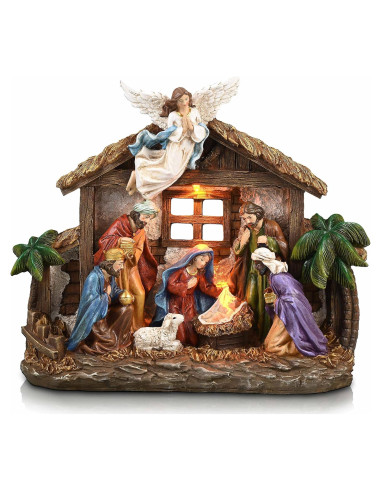 Figuritas de Natividad Valery Madelyn con Luces LED 27 cm