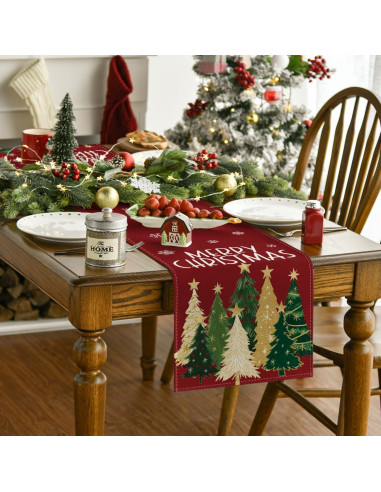 Corredor de Mesa Artoid Mode Rojo 33x183 cm Navidad