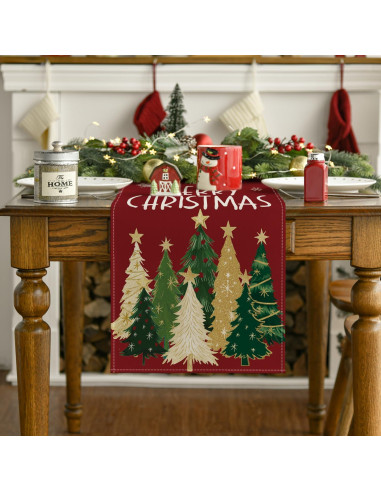 Corredor de Mesa Artoid Mode Rojo 33x183 cm Navidad