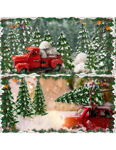 22 Árboles de Modelo Mixto Warmtree - Mini Pinos Nevados 5-15 cm