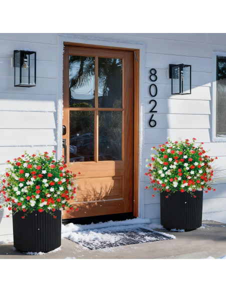 Bola de Topiaria Artificial THKFUL 60 cm Flores Navidad UV