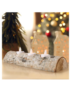 Soporte para Velas de Té de Abeto de Navidad Roowest - 3 Piezas
