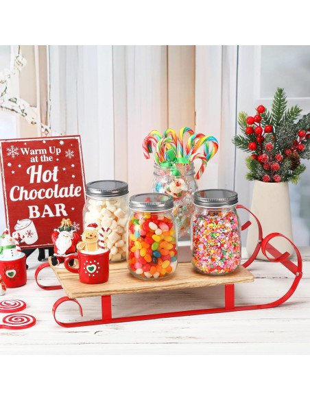 Bandeja Decorativa de Chocolate Caliente Sunnychicc Roja 42.5x23.5cm