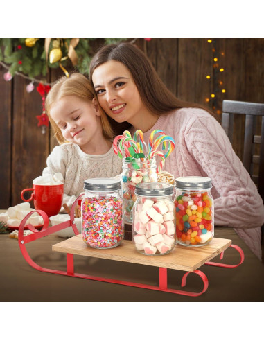 Bandeja Decorativa de Chocolate Caliente Sunnychicc Roja 42.5x23.5cm