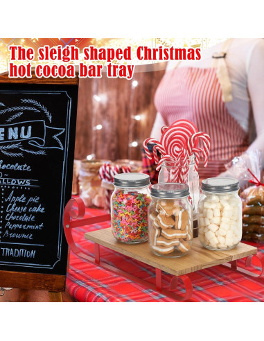 Bandeja Decorativa de Chocolate Caliente Sunnychicc Roja 42.5x23.5cm