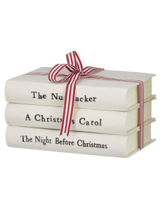 Conjunto de 3 Libros Navideños Decorativos Raz Imports 20cm
