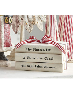 Conjunto de 3 Libros Navideños Decorativos Raz Imports 20cm 2