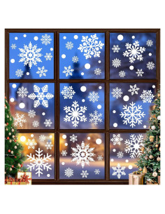 116 Adhesivos de Ventana de Copos de Nieve Traplace