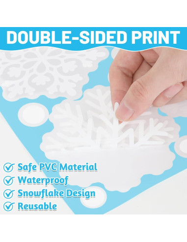 116 Adhesivos de Ventana de Copos de Nieve Traplace
