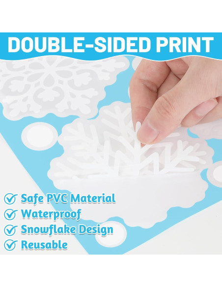 116 Adhesivos de Ventana de Copos de Nieve Traplace