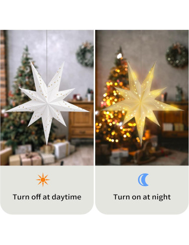 Paquete de 2 Linternas de Papel Estrella 68.58 cm Newoh