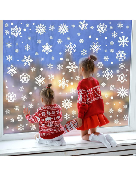 116 Adhesivos de Ventana de Copos de Nieve Traplace