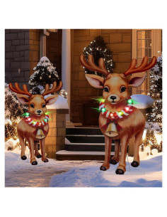 Luces de Estaca Solar HUYIENO para Jardín 2pk Multicolor