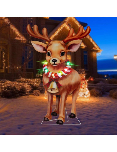 Luces de Estaca Solar HUYIENO para Jardín 2pk Multicolor