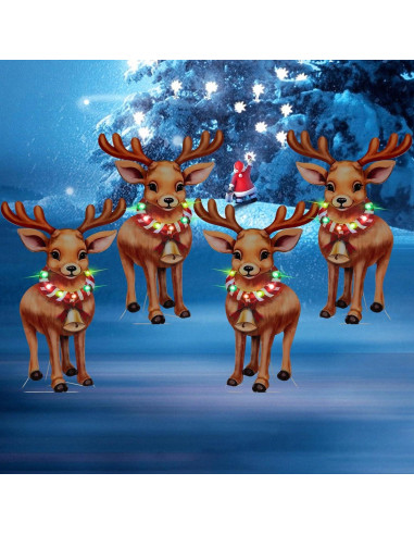 Luces de Estaca Solar HUYIENO para Jardín 2pk Multicolor