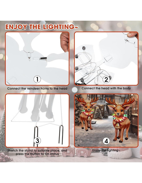 Luces de Estaca Solar HUYIENO para Jardín 2pk Multicolor