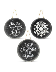 Adornos Navideños AuldHome Jumbo - Paquete de 3, 20.32 cm