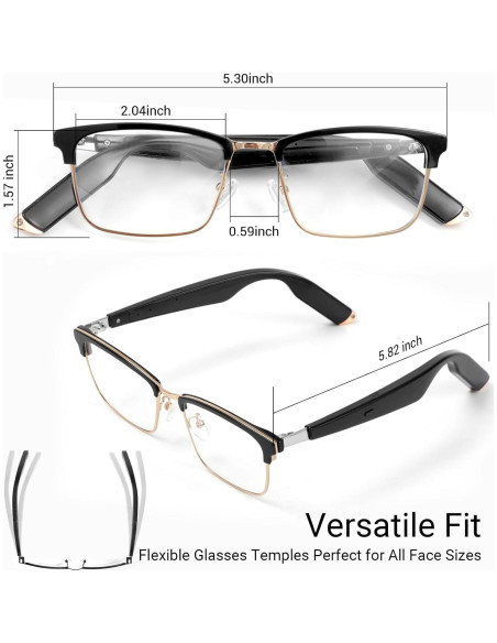 Gafas Inteligentes AI More than Lens Oro Rosa Bluetooth 5.4