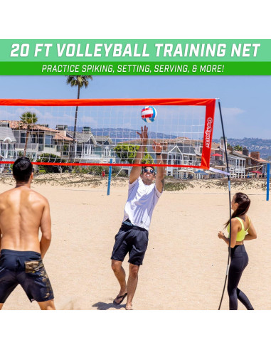 Red de Entrenamiento de Voleibol GoSports 6.1 m Ajustable