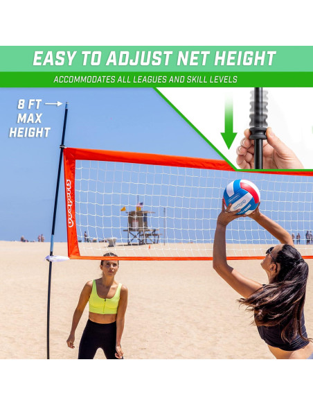 Red de Entrenamiento de Voleibol GoSports 6.1 m Ajustable