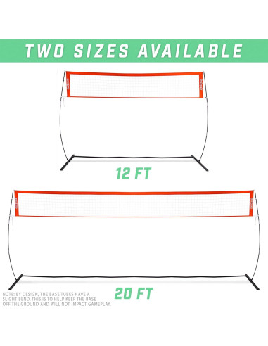 Red de Entrenamiento de Voleibol GoSports 6.1 m Ajustable