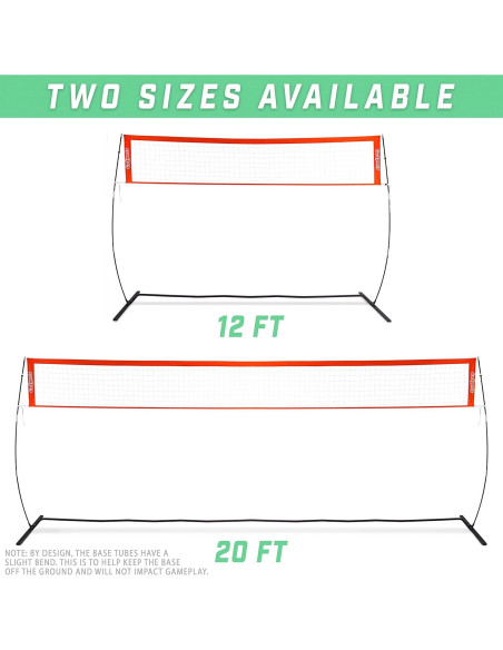 Red de Entrenamiento de Voleibol GoSports 6.1 m Ajustable