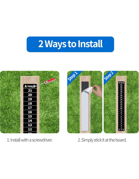 Paquete de 2 Tableros de Puntuación Magnéticos Cornhole 37.8x5cm