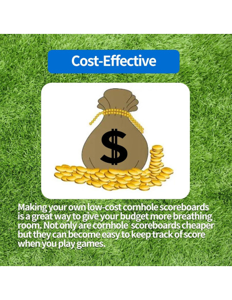 Paquete de 2 Tableros de Puntuación Magnéticos Cornhole 37.8x5cm