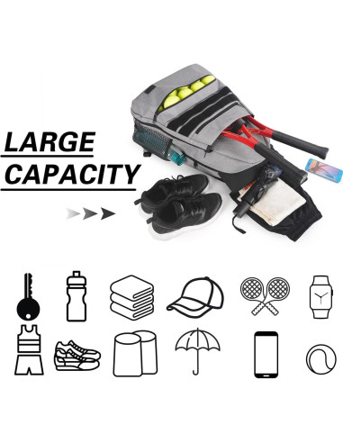 MATEIN Mochila de Tenis Unisex con Compartimento para Zapatos